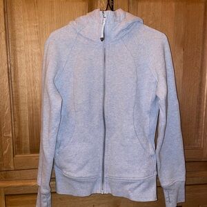 Lululemon Full Zip Scuba Hoodie Sweatshirt Size 6 Heathered Blue